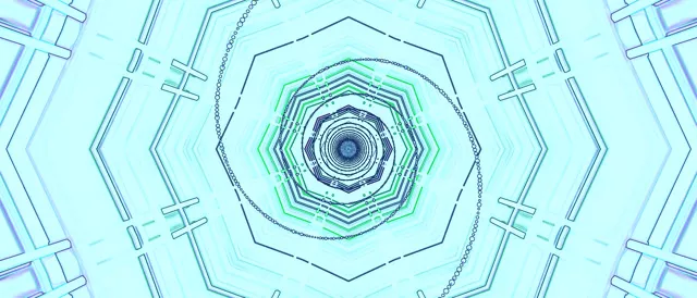 Cyan Neon Tunnel Screensaver 21:9 Ultrawide 60fps Vj Loop PC Laptop