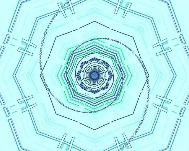 Túnel Neó Cian Protector de Pantalla 5:4 industrial 60fps VJLoops PC Laptop