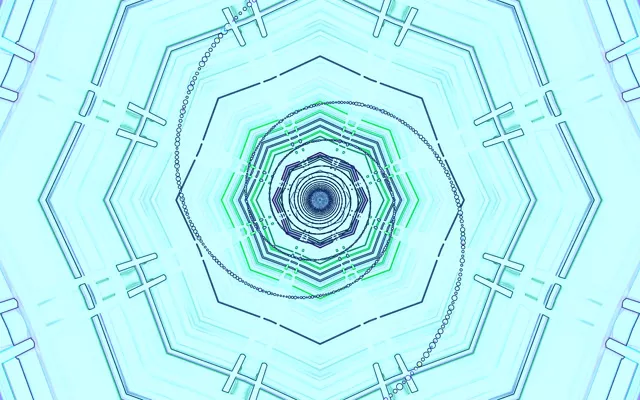 사이안 네온 터널 화면보호기 60fps 16:10 MacBook VJ Loop PC 노트북