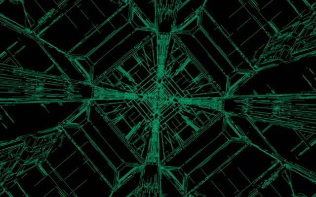 Neon Tunnel Green Grid Vortex VJ Loop 60fps 16:10 MacBook Screensaver