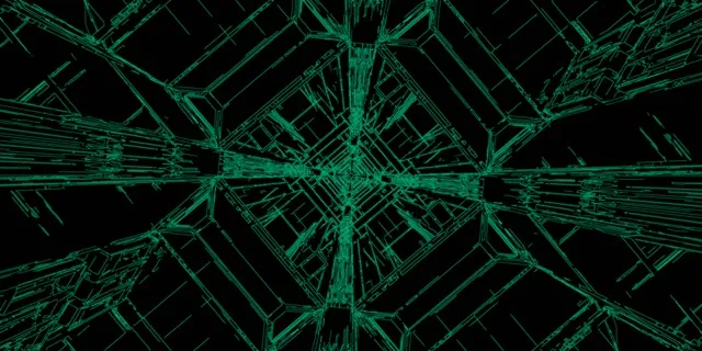 Neon Tunnel Green Grid Vortex Vj Loop 2:1 Univisium 60fps Screensaver