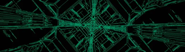 Neon Tunnel Grøn Diamant Gitter Vj Loop 32:9 Super Ultrawide 60fps Pauseskærm
