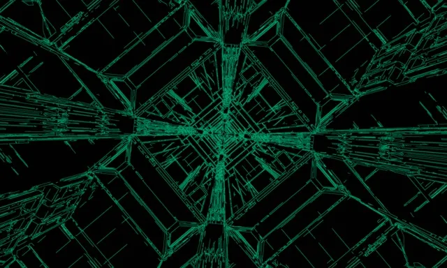 VJ Loop Tunel Neonowy Zielona Siatka Wir 5:3 Wide 60fps Wygaszacz Ekranu