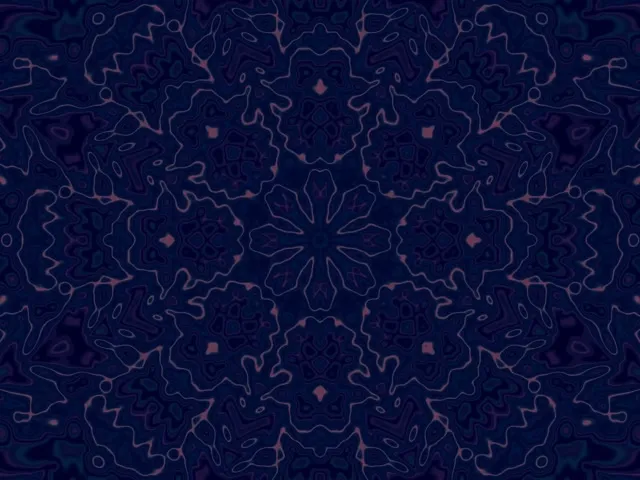 Terowong Neon Mandala Biru Gelap VJLoops 4:3 Klasik 60fps Screensaver