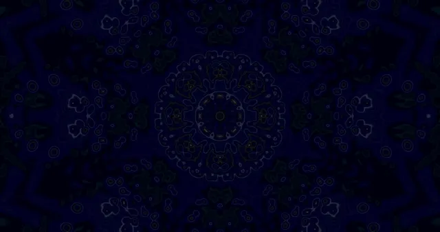 Dark Blue Neon Tunnel Mandala 4k uhd 60fps screensaver Vj loop