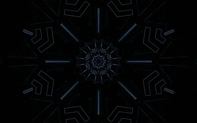 Túnel Neon Calidoscopi Floc de Neu Fosc VJLoops 16:10 macbook 60fps Salvapantalles