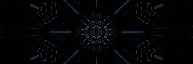 Neontunnel Mørk Stjerne Kaleidoskop Vj Loop 3:1 Triple Wide 60fps Skjermsparer