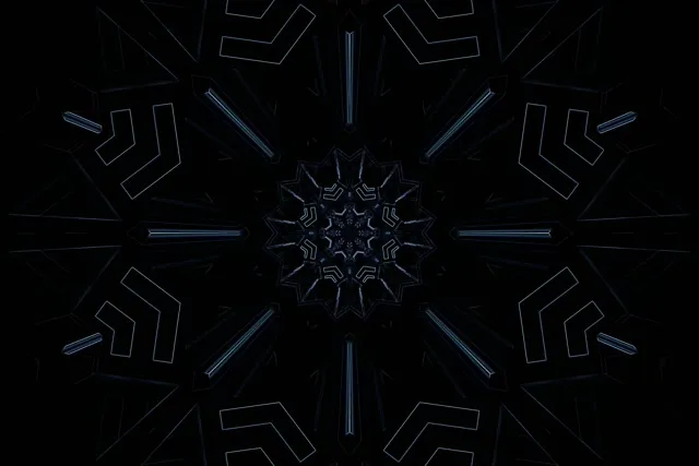 Tunel Neon Borë i Errët Kaleidoskop VJ Loop 3:2 Surface 60fps Screensaver