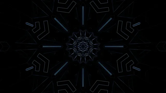 Dark Blue Neon Tunnel Screensaver 4K UHD 60fps VJ Loop