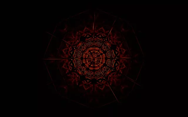 Red Fractal Mandala Neon Tunnel Vj loop 16:10 macbook 60fps screensaver