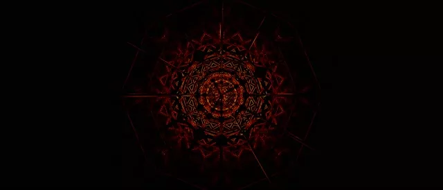 Neon Tunnel Red Fractal Mandala Vj Loop 21:9 Ultrawide 60fps Screensaver