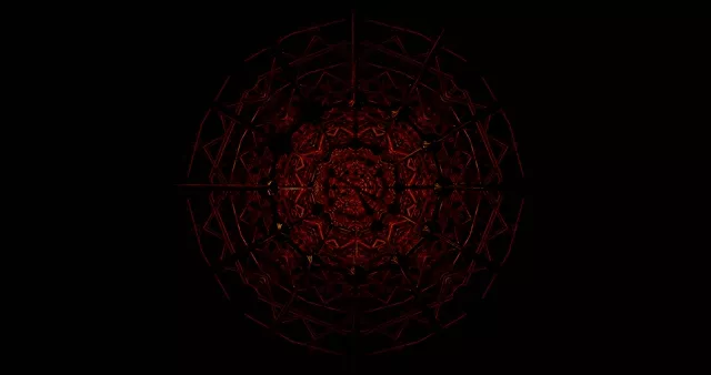 Dark Crimson Fractal נאון טאנל 4K UHD 60fps screensaver live wallpaper