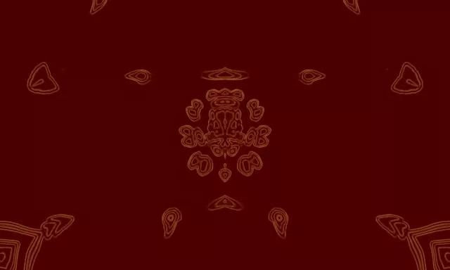 Neon Tunnel Red Gold Mandala Kaleidoscope VJ Loop 5:3 Wide 60fps Screensaver