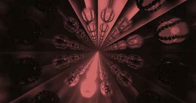 গাঢ় কার্মিন সর্পিল নিয়ন টানেল 4K UHD 60fps স্ক্রিনসেভার লাইভ ওয়ালপেপার