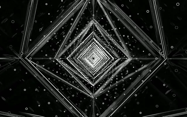 Neon Tunnel Recursive Diamond Vortex VJ Loop 60fps 16:10 MacBook Screensaver