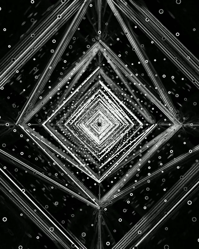 Neon Tunnel Diamond Vortex VJ Loop 4:5 Instagram 60fps Screensaver