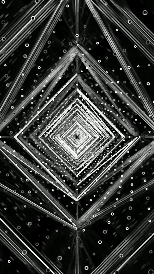 Neon Tunnel Spiraling Diamond Vortex Vj Loop 9:16 Reels 60fps Screensaver