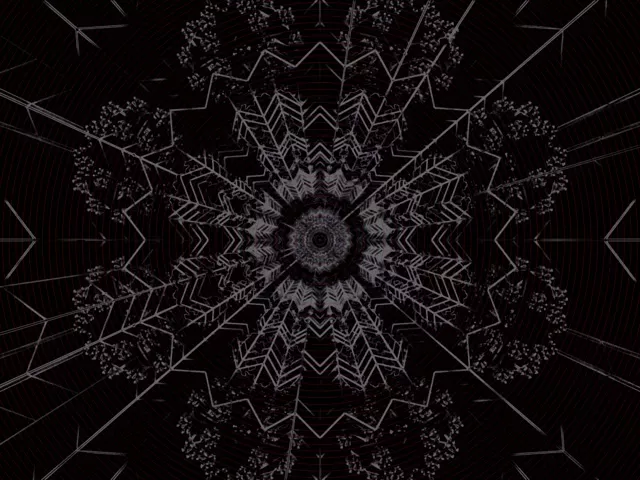 Fractal Oscuro Caleidoscopio Túnel de Neón Vj Loop 4:3 Classic 60fps Salvapantallas