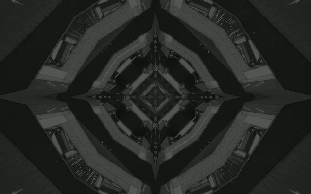 Neon Tunnel Dark Diamond Kaleidoscope VJ Loop 60fps 16:10 MacBook Screensaver