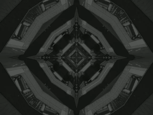 Neon Tunnel Dunkles Diamant Kaleidoskop VJ Loop 4:3 Classic 60fps Screensaver
