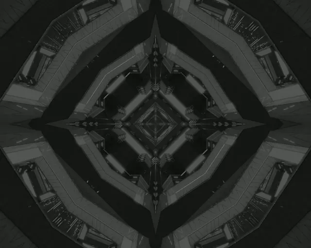 Túnel Neón Escuro Diamante Caleidoscopio 5:4 industrial 60fps Protector Pantalla VJLoops