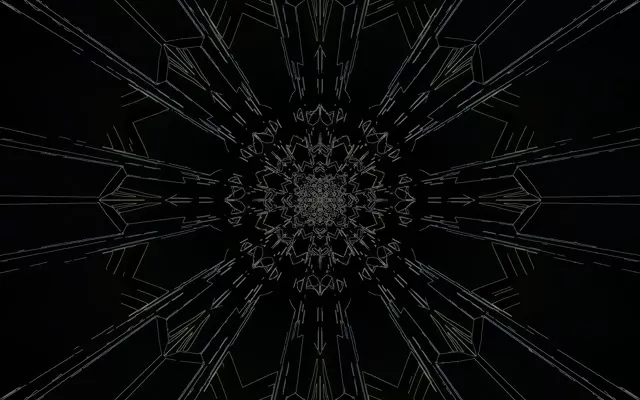 Ciemny Geometryczny Neonowy Tunel Wygaszacz Ekranu 60fps 16:10 MacBook VJ Loop