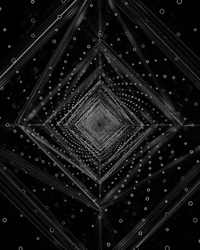 Tunel Neon Geometric Întunecat Screensaver 60fps 4:5 Instagram VJLoops