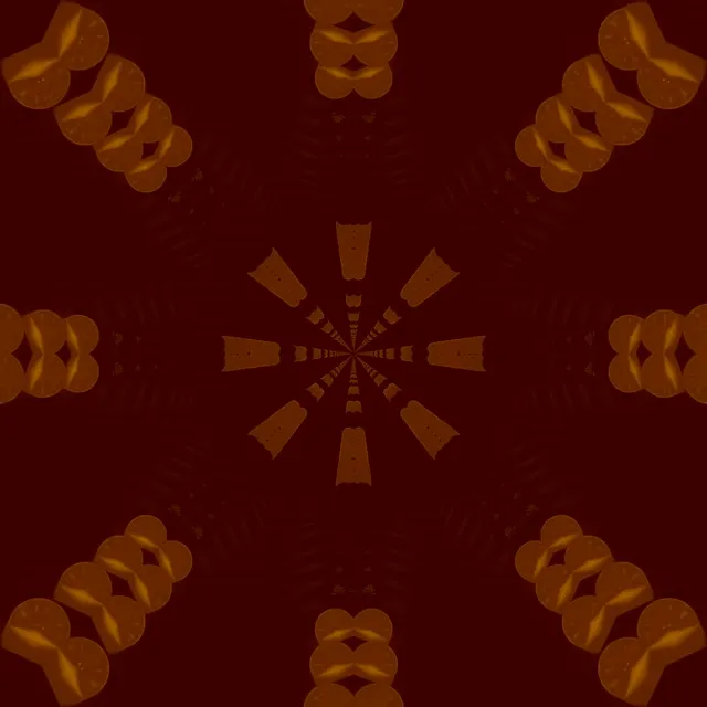 Neon Tunnel Fractal Kaleidoscope Burst 1:1 Square 60fps Screensaver Vj Loop