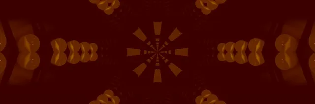 Neon Tunnel Kaleidoscope Amber Burst Vj Loop 3:1 Triple Wide 60fps Screensaver