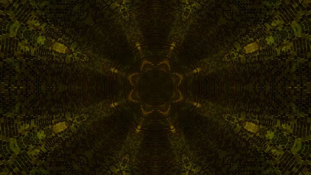 Donker Goud Neon Tunnel Schermbeveiliging 4K UHD 60fps Vj Loop