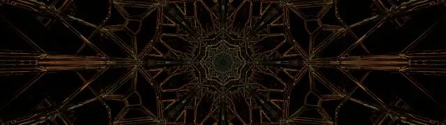 Tunel Neon Verde Închis Cupru Screensaver 32:9 Super Ultrawide 60fps VJ Loop