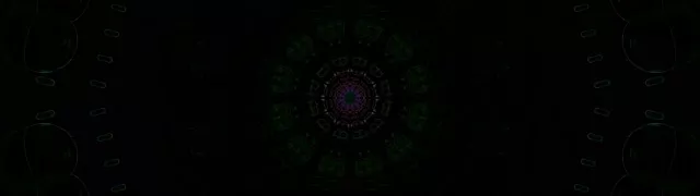 کلیدوسکوپ انتزاعی سبز تیره VJLoops - پس‌زمینه حرکت ماندالای هندسی