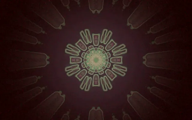 Neon Tunnel Radial Pigblomstring VJ Loop 60fps 16:10 MacBook Pauseskærm