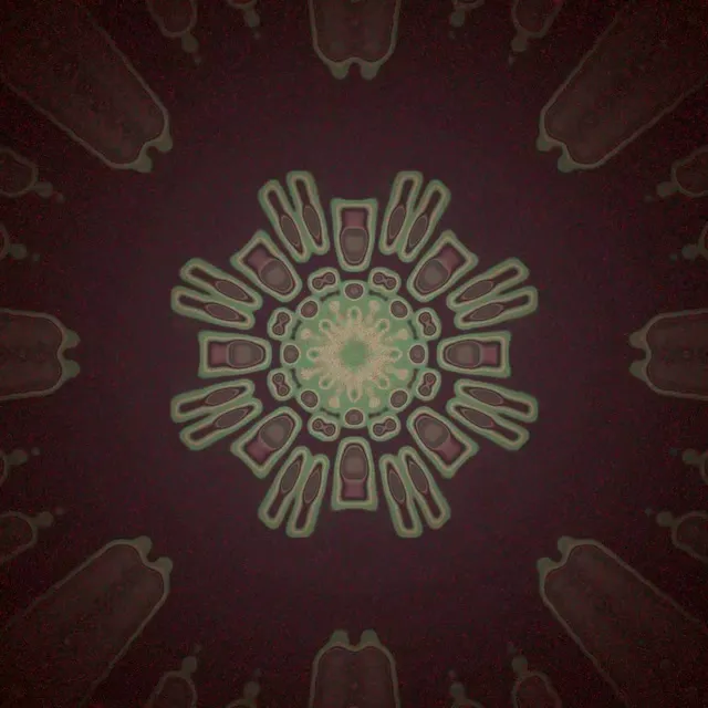 تونل نئون انفجار شعاعی ماندالا تاریک محافظ صفحه 1:1 مربع 60fps Vj Loop