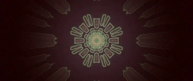 Neon Tunnel Radial Spore Bloom 2.39:1 Cinemascope 60fps Screensaver Vj Loop