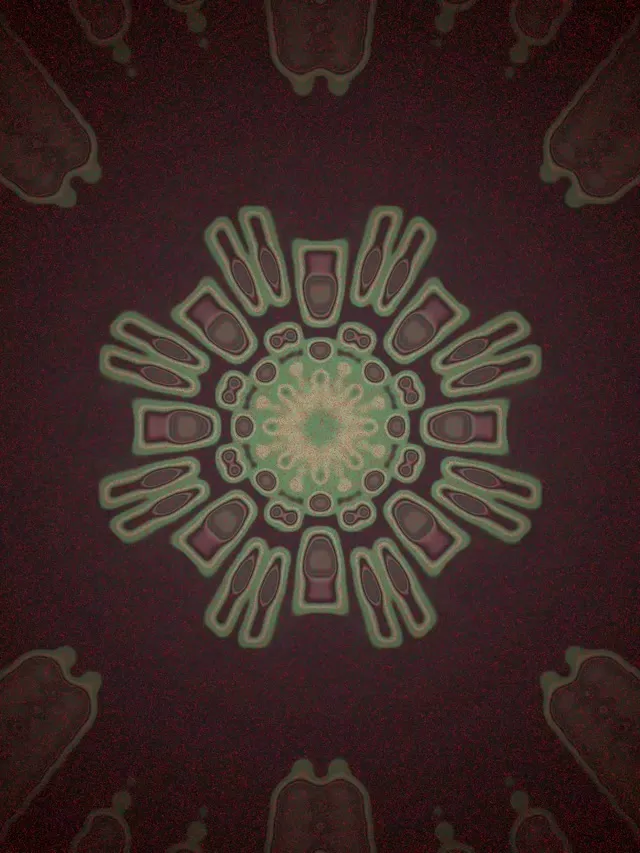 Neon Tonnel Kaleidoskoop Bloeisel Vj Loop 3:4 iPad Portret 60fps Skermbewaarder