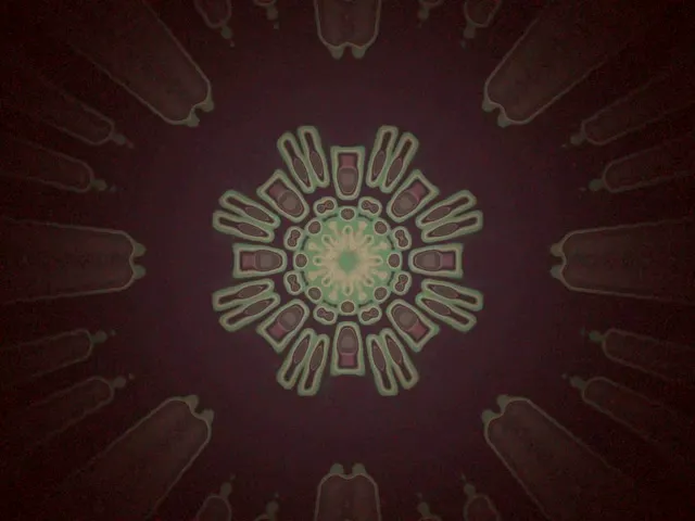 Vj loop Neon Tunnel Temni Mandala Radialni Koničasti 4:3 Klasični 60fps Ohranjevalnik zaslona