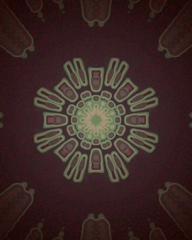 Neonowy Tunel Promieniowa Kolczasta Mandala 60fps VJ Loop 4:5 Instagram Wygaszacz