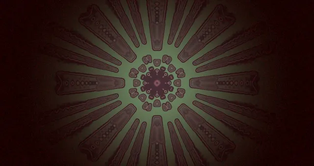 Dark Green Neon Tunnel Mandala 4k uhd 60fps screensaver Vj loop