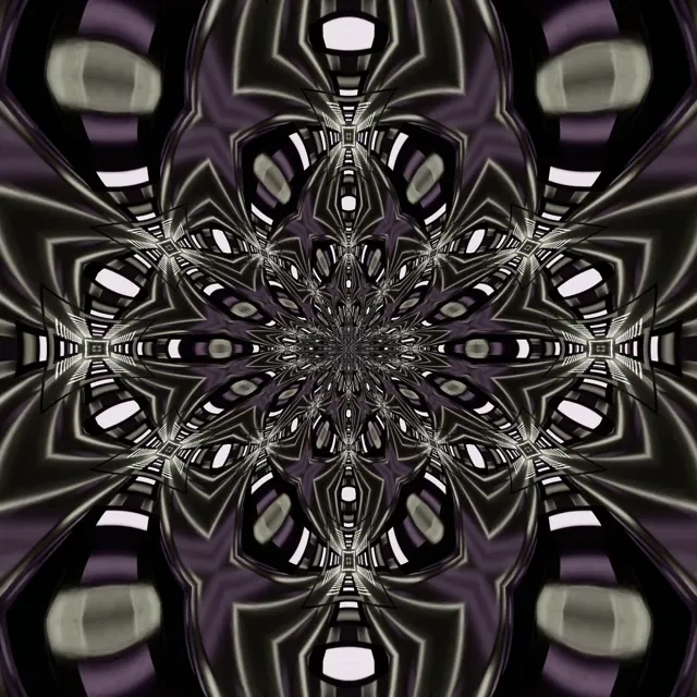 Túnel Neón Mandala Fractal Vj Loop 1:1 Cadrado 60fps Salvapantallas
