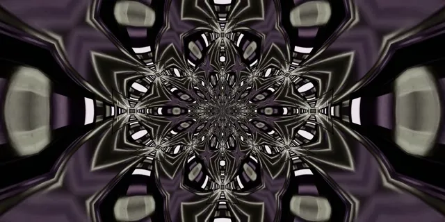 Neon টানেল গাঢ় ফ্র্যাক্টাল ক্যালাইডোস্কোপ 2:1 ইউনিভিসিয়াম 60fps স্ক্রিনসেভার VJLoops