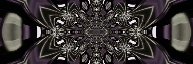 Neon Tunnel Fractal Kaleidoscope Burst 3:1 Triple Wide 60fps Screensaver VJ Loop