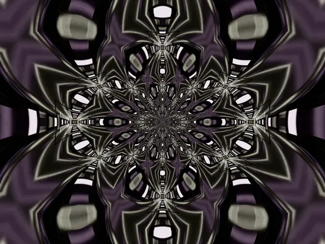 VJLoops Terowong Neon Kaleidoskop Fraktal Gelap 4:3 Klasik 60fps Screensaver