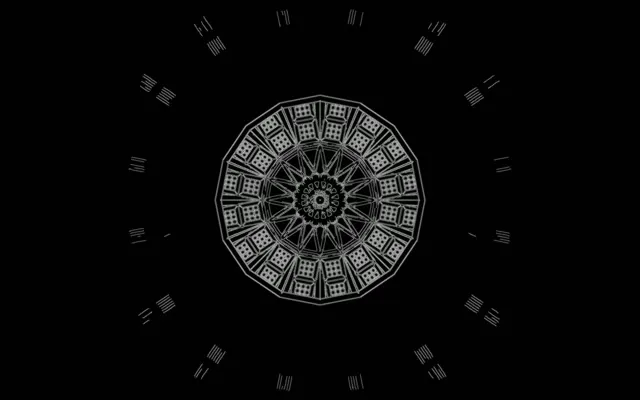 Neon Tunnel Kaleidoscope Star Mandala VJ Loop 16:10 MacBook 60fps Screensaver