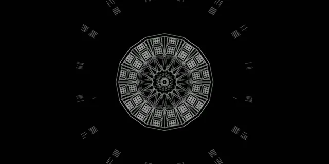Neon Tunnel Gothic Kaleidoscope VJ Loop 2:1 Univisium 60fps Screensaver