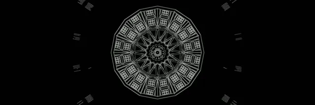 Neon Tunnel Gothic Star Kaleidoscope 3:1 Triple Wide 60fps Screensaver Vj Loop