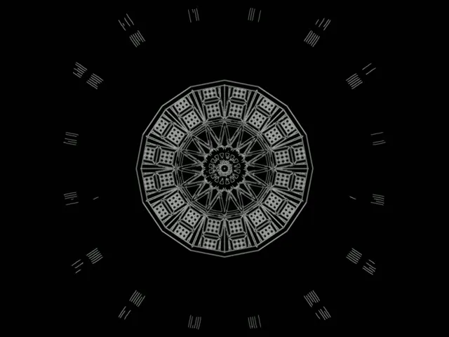 Tunnel al Neon Mandala Caleidoscopio VJ Loop 4:3 Classico 60fps Screensaver