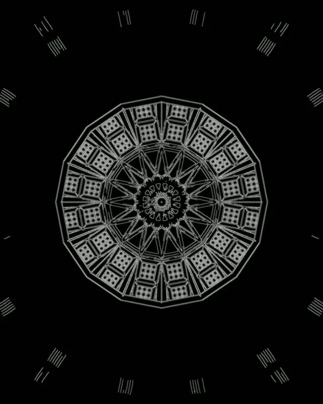 Neon Tunnel Kaleidoscope Star Burst VJ Loop 4:5 Instagram 60fps Screensaver