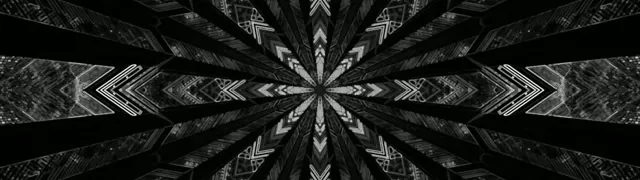 მუქი ნეონის გვირაბი კალეიდოსკოპი მონიტორის დამცველი 32:9 Super Ultrawide 60fps VJ Loop