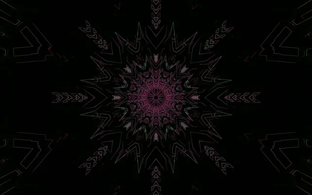 Neon Tunnel Pink Kaleidoscope Star VJ Loop 60fps 16:10 MacBook Screensaver